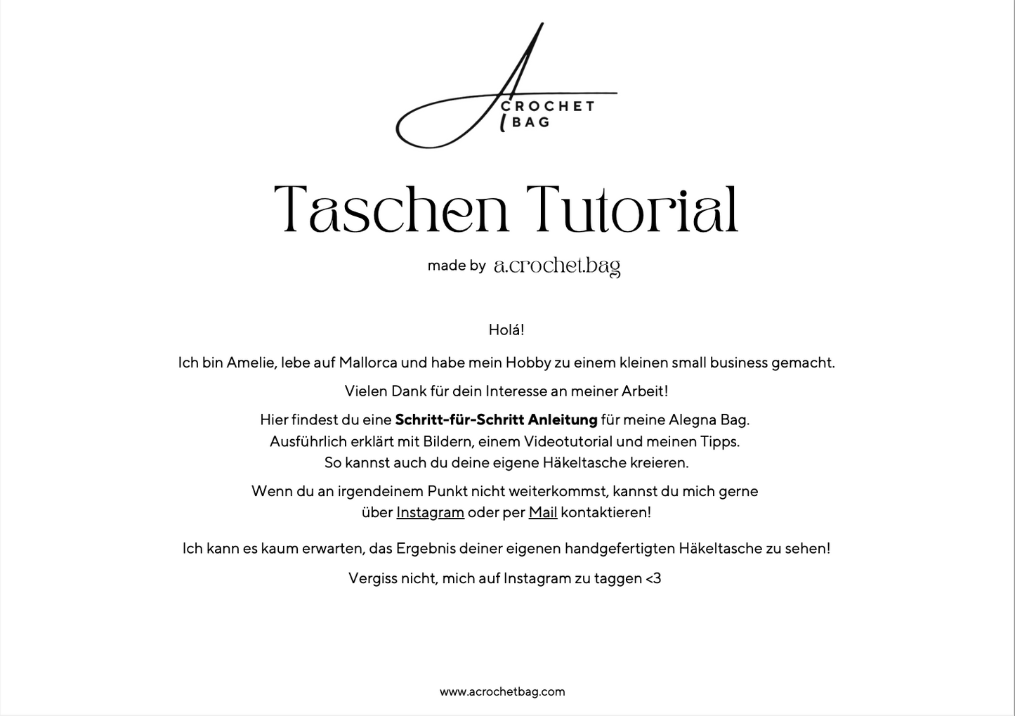 ALEGNA BAG - Tutorial