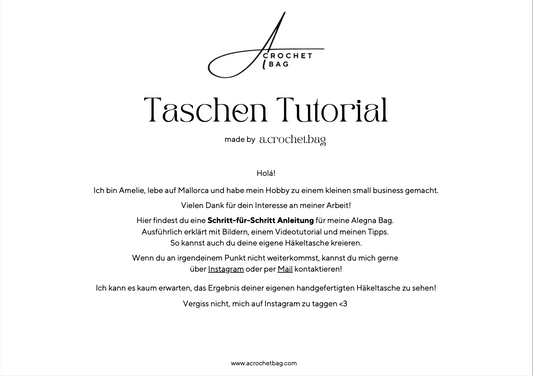 ALEGNA BAG - Tutorial